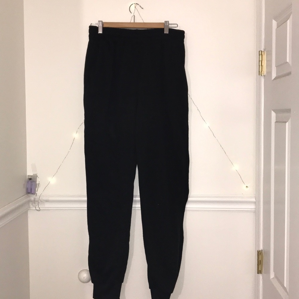 black cotton sweatpants